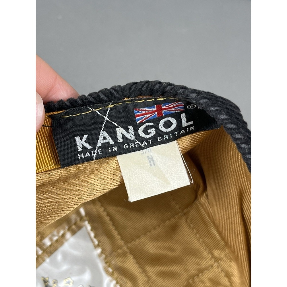 Vintage Kangol Men's Black & Dark Gray Hat Corduroy Made In UK - Size Medium - Picture 13 of 15
